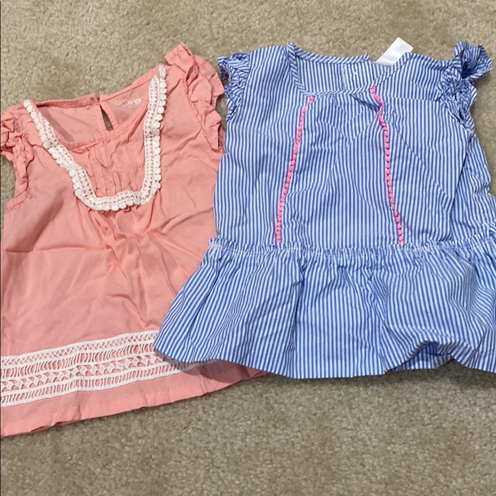 Pink and Blue Kids Blouses Set
